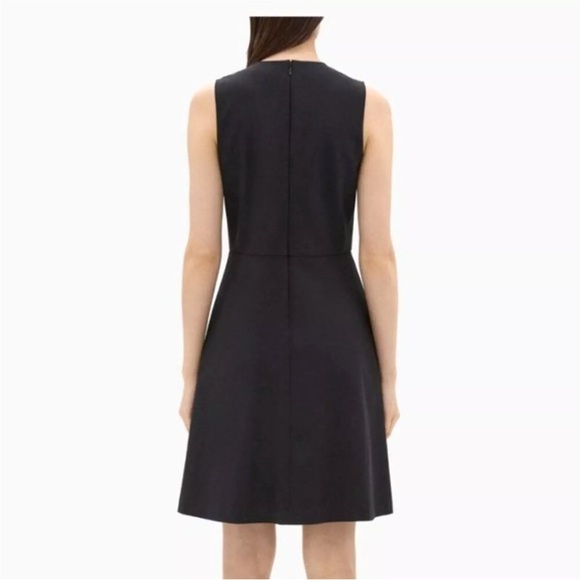 Theory Miyani Sevona Split Front Dress size 00 Black Stretch NWT - Picture 3 of 9